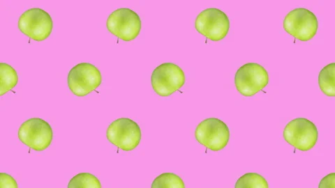 Apple fruit motion design animation Stock Footage 170600764