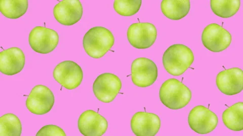 Apple fruit motion design animation Stock Footage 170600966