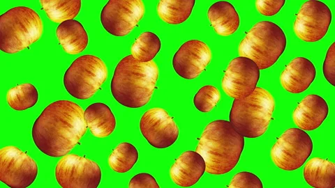 Apple fruit motion design animation Stock Footage 183034873