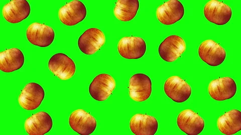Apple fruit motion design animation Stock Footage 183035456