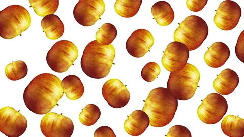 Apple fruit motion design animation Video stock 201665512