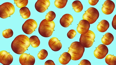 Apple fruit motion design animation Stock Footage 202322382