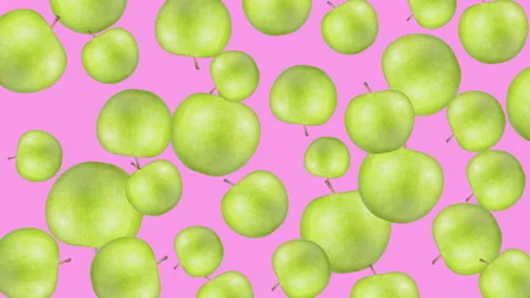 Apple fruit motion design animation Stock Footage 218391239