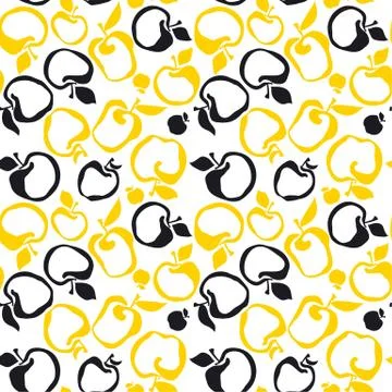 Apple fruit seamless pattern for fabric, background, wrapping paper. repeatab 스톡 일러스트