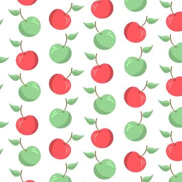Apple fruit seamless pattern イラスト素材