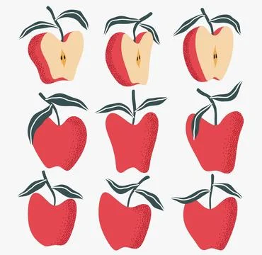 Apple fruit seamless pattern Stock Illustration