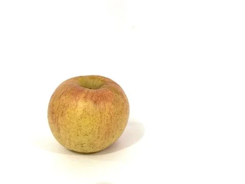 Apple fruit with stripes pattern isolated on white background Stock Photos