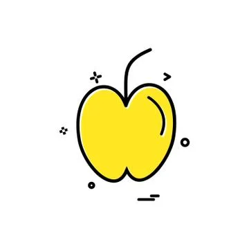 Apple fruit study icon vector design 스톡 일러스트