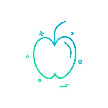 Apple fruit study icon vector design 스톡 일러스트