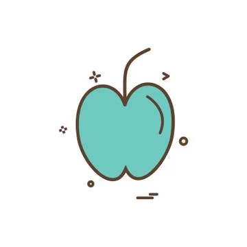 Apple fruit study icon vector design 스톡 일러스트