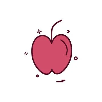 Apple fruit study icon vector design 스톡 일러스트