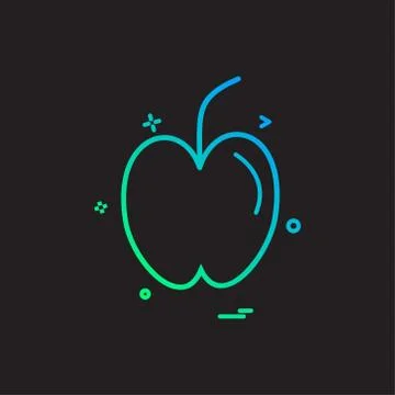 Apple fruit study icon vector design Stock Illustration