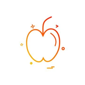 Apple fruit study icon vector design Stock Illustration