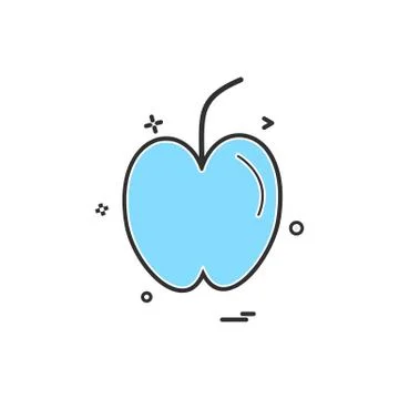 Apple fruit study icon vector design 库存插图