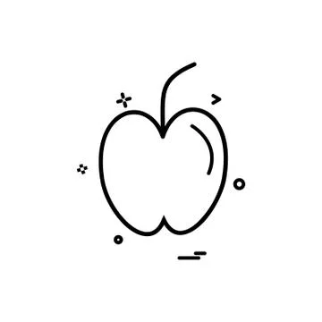 Apple fruit study icon vector design Stock Illustration