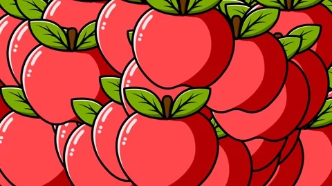 Apple Fruit Transition on Green Screen – Closing and Opening Animation Stock Footage 320204231