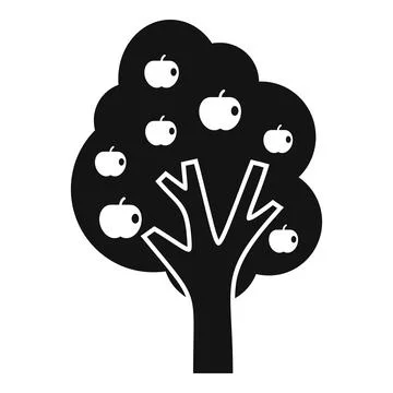 Apple fruit tree icon simple vector. Garden plant Stock Illustration