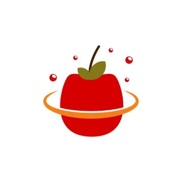 Apple fruit vector design template illustration Stock-Illustration