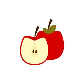 Apple fruit vector design template illustration Illustrazione stock