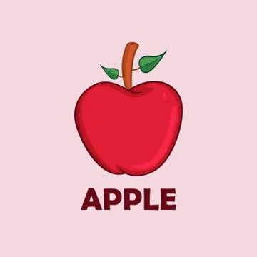 Apple Fruit Vector illustration for Children Book Stock Illustration
