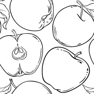 Apple fruit vector pattern Stock-Illustration