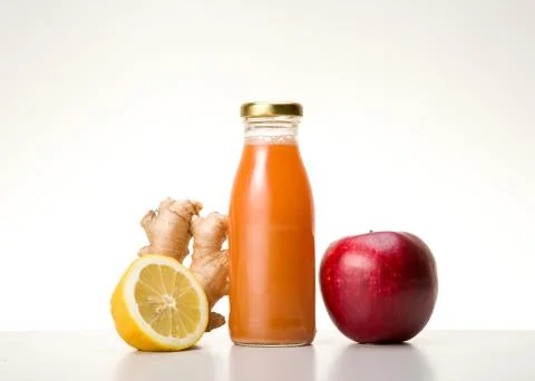 Apple ginger lemon extract Stock Photos