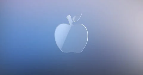 Apple Glass 3d Icon Stock Footage 67410433