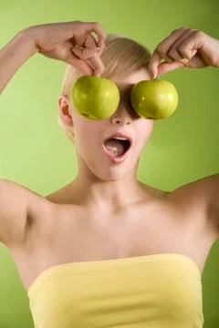 Apple glasses Stock Photos