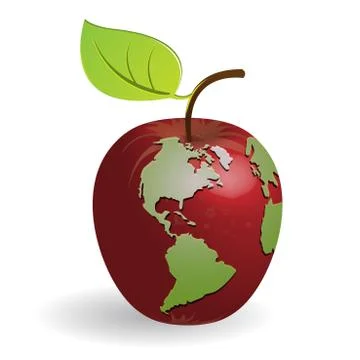 Apple-globe Stock Illustration