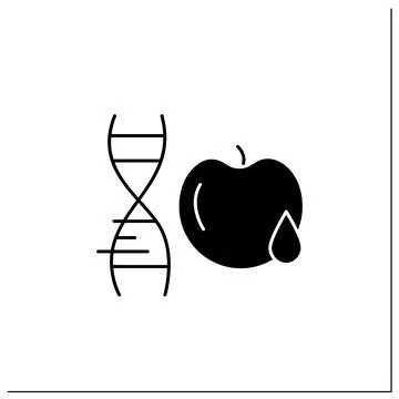 Apple glyph icon Stock Illustration