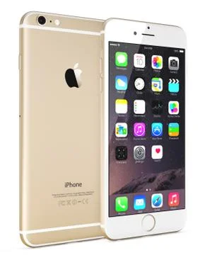 Apple gold iphone 6 스톡 일러스트
