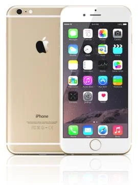 Apple gold iphone 6 스톡 일러스트