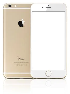 Apple gold iphone 6 스톡 일러스트