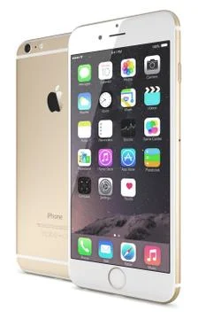 Apple gold iphone 6 plus Illustrazione stock