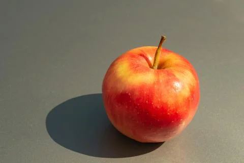 Apple on a gray background Stock Photos