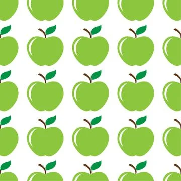 Apple green seamless pattern background Stock Illustration
