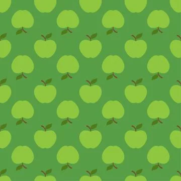 Apple green seamless pattern background Stock Illustration