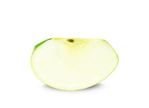 Apple green slice isolated Stock Photos
