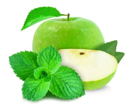 Apple green slice isolated Stock Photos