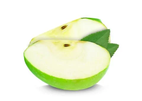 Apple green slice Stock Photos