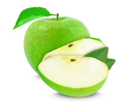 Apple green slice Stock Photos
