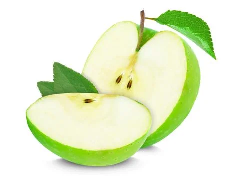 Apple green slice Stock Photos