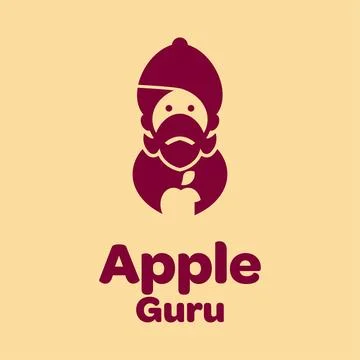 Apple Guru Logo Stock Illustration