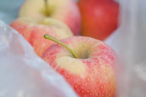 Apple halves isolated on background Stock Photos