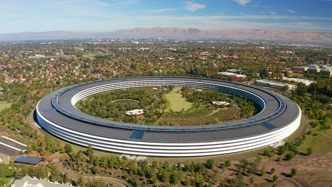 Apple headquarters in Cupertino, Califor... | Stock Video | Pond5