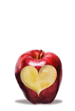 Apple Heart. Foto stock