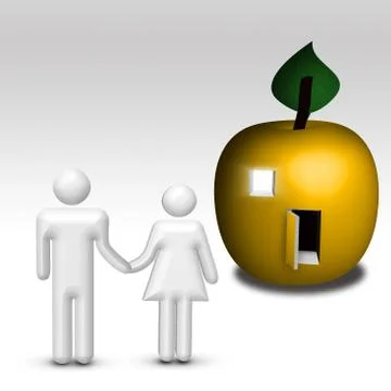Apple home Stock Illustration