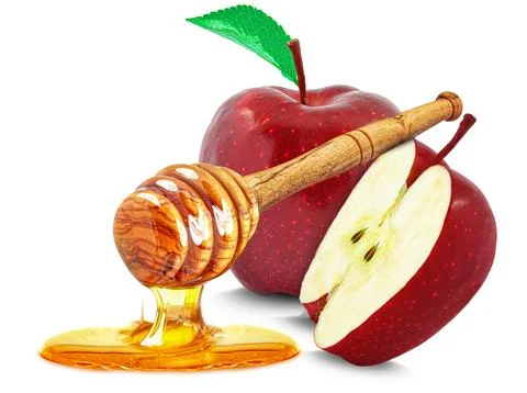 Apple with honey Stock Photos