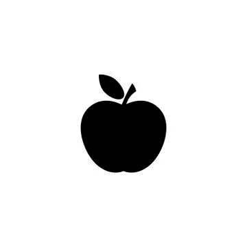 Apple icon in black Stock Illustration