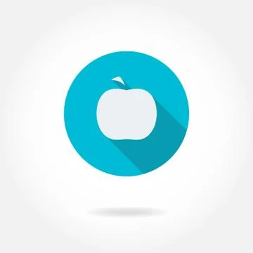 Apple icon in circle. Vector illustration.  Stock Illustration